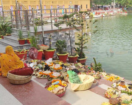 Birgunj ponds being beautified for Chhath festival