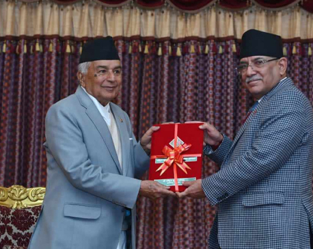 PM Dahal submits National Security Council's report to President Poudel