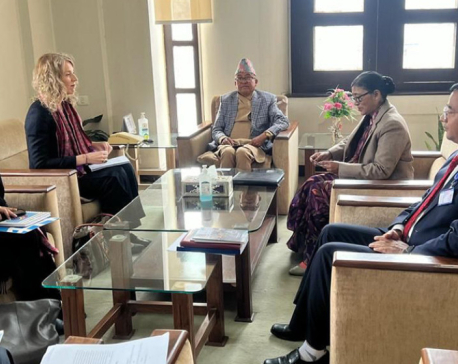 CEC Thapaliya and UN Women Country Rep hold meeting