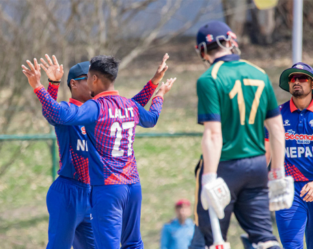 Nepal chasing a target of 122 runs against Ireland ‘A’