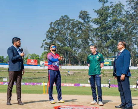 First one-day practice match: Nepal ‘A’ lose toss, fielding first against Ireland Wolves