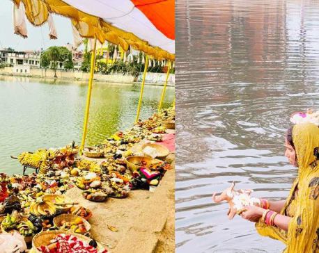 Chaiti Chhath festival concludes offering 'argha' to rising sun
