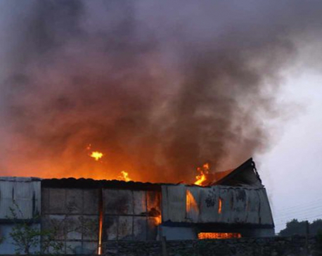 Fire breaks out in a tin shed in Bafal, five members of a family injured