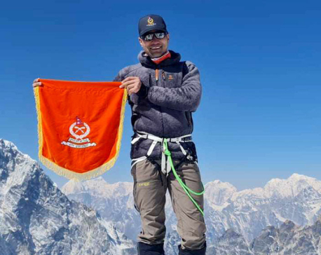 APF Inspector Paudel conquers Mt Everest