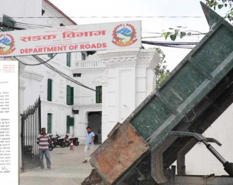 Kathmandu Road Division raises concern over KMC’s move of throwing garbage in front of office