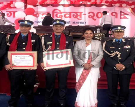 Three police personnel honored for their excellent performance
