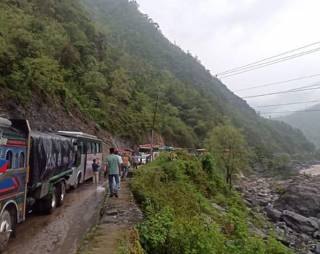 Prithvi Highway reopens after landslide debris cleared