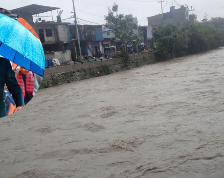 Torrential downpour increases water level in Kathmandu’s rivers