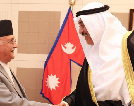 PM Oli holds meeting with Kuwait's Crown Prince Sabah