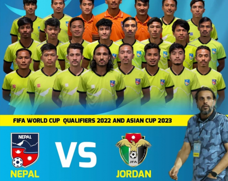 Nepal takes on Jordan in World Cup Qualifiers