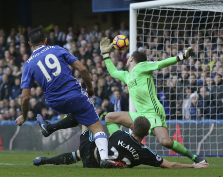 Costa rescues another win for Premier League leader Chelsea