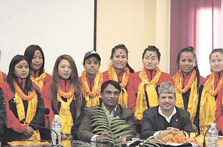Nepali women's cricket team felicitated