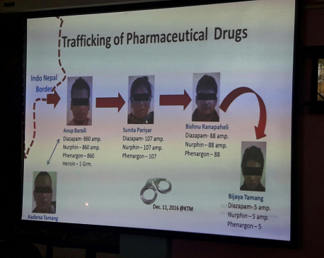 Five held for trafficking controlled narcotics drug