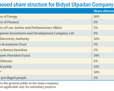 EPF, NT to have equity shares in Bidyut Utpadan Co Ltd