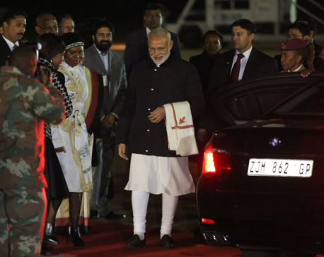 India's Modi in South Africa for trade, remembering Gandhi