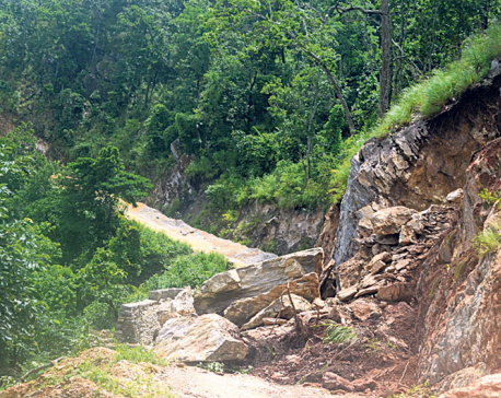 Mid-Hill Lokmarga Highway faces contractor delays