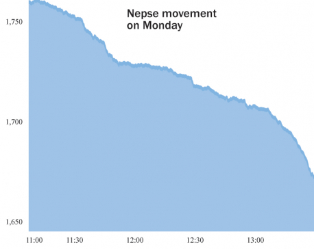 Panic selloff pushes Nepse 89 points down