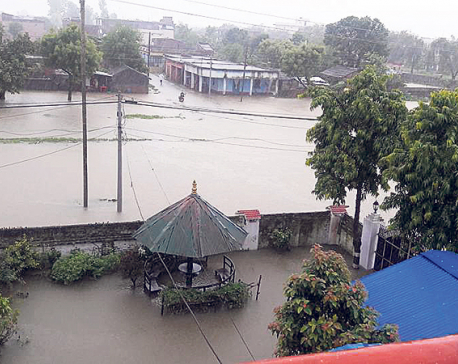 Floodwaters with sewage inundate Tikapur