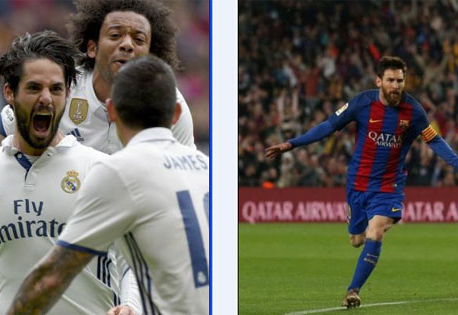 Double delight for Messi, Isco as Barca and Real bag nervy wins