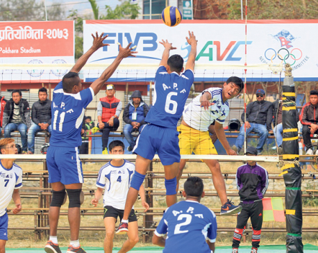 APF continues its winning streak in Srijana volleyball