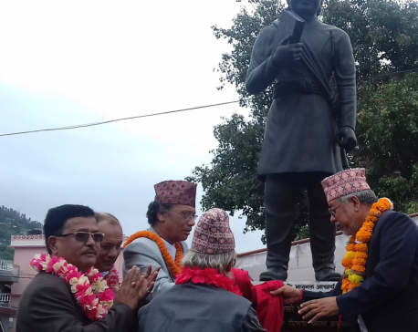 Statue of Bhanubhakta unveiled in Pokhara