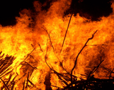 Fire breaks out in Khajure forest