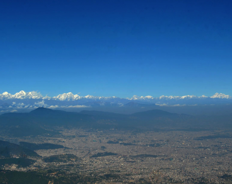 Witnessing majestic mountains from Chandragiri Hill