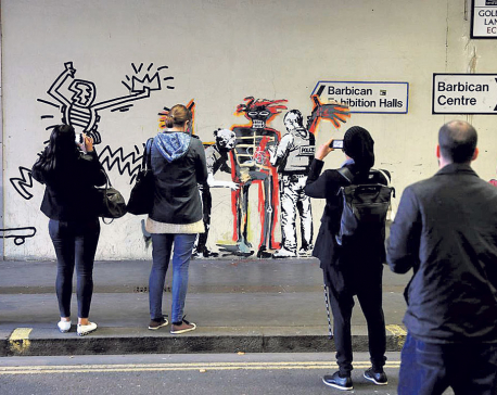 New Banksy works mark Basquiat show at London’s Barbican