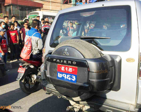 Biker injured after being hit by state minister’s vehicle