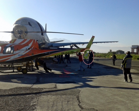 Shree Airlines chopper meets with accident at TIA