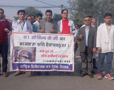 Chitwan doctors stage rally in support of Dr KC