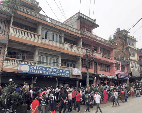 Throngs of customers at Gorkha Bazaar