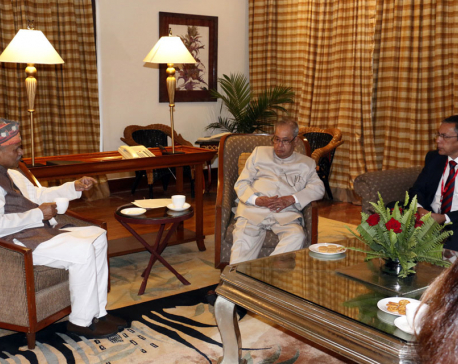 Former Prez Yadav meets Indian Prez Mukherjee
