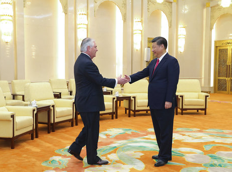 Tillerson lauds China-US contacts in meeting with leader Xi