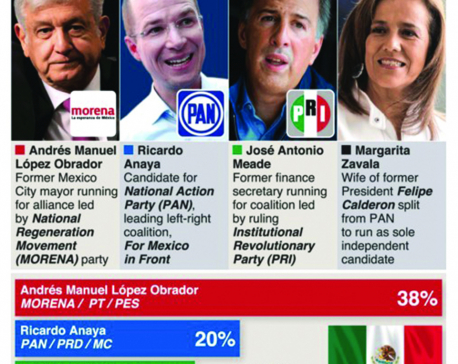 Infographics: Mexican leftist has 18-point lead as campaign starts