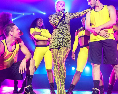 Rita Ora rocks leopard print for her VMA Kickoff Concert performance with surprise guest Liam Payne