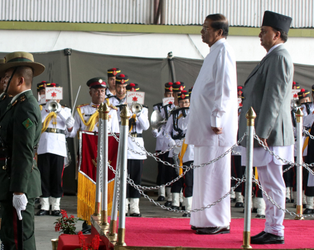 Sri Lankan President arrives in Kathmandu