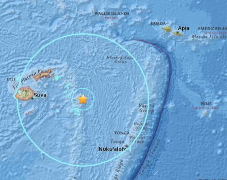 Powerful 8.2 magnitude earthquake strikes in Pacific Ocean off Fiji and Tonga