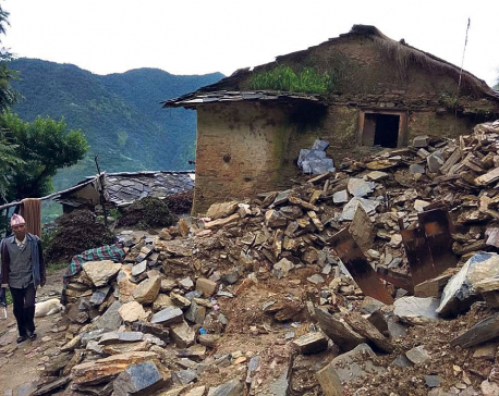 Over 150 houses in Bajura at risk of dry landslide