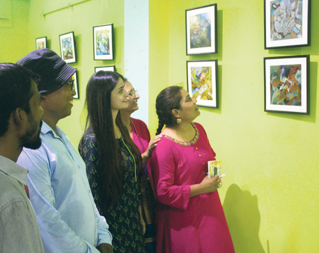 Nepali art exhibition in Banaras