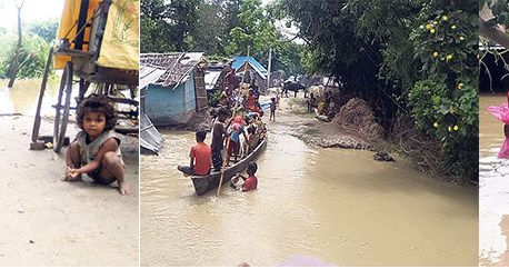 Floods inundate villages in Saptari, over 500 families affected (with video)