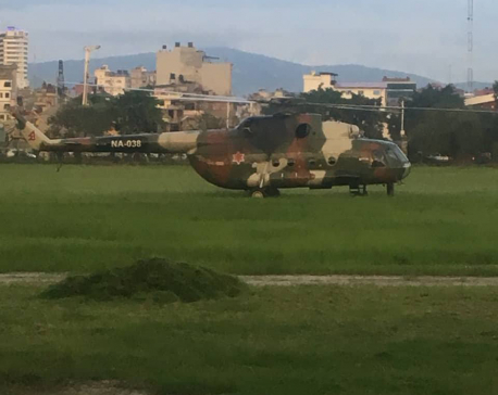 Chopper carrying Dr KC landed at Tudikhel; rushed to Teaching Hospital (Updated)