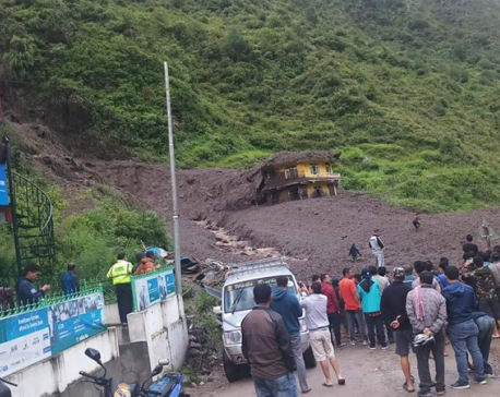 1 dies, 8 missing in Rasuwa landslide