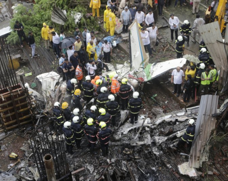 Chartered plane crashes in Mumbai; at least 6 people dead