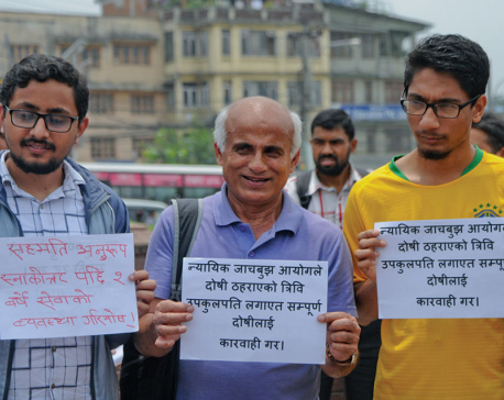 Dr KC stages protest at Maitighar Mandala again