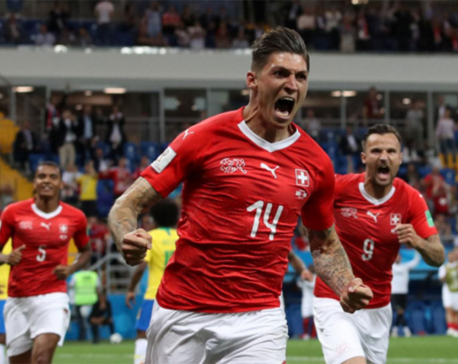 Swiss hold favorites Brazil after Coutinho stunner