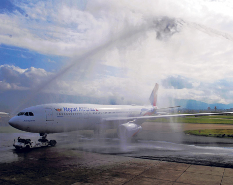 NAC’s first wide-body jet lands in Kathmandu