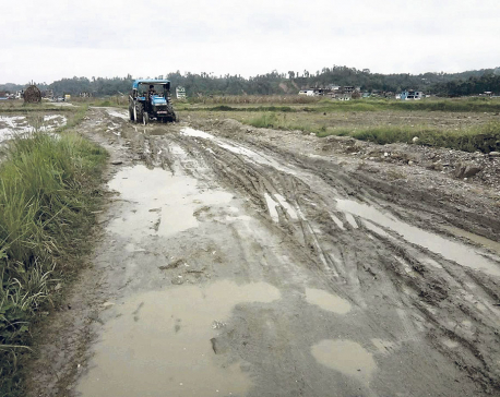 Locals suffer as roads turn into monsoon mud