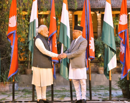 PM Oli, Modi hold one-on-one talks at Dwarika's Hotel