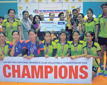 Armed Police, Tribhuvan Army lift National Volleyball titles